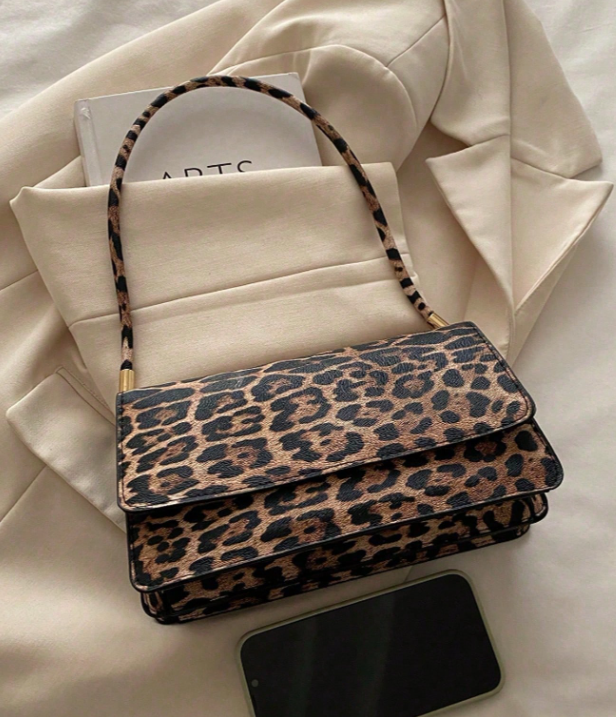 Leopard Print Underarm Bag