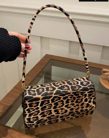 Leopard Print Underarm Bag