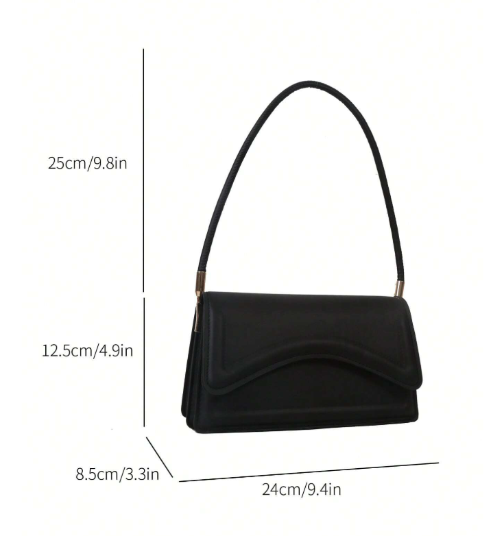 Minimal Black Underarm Bag