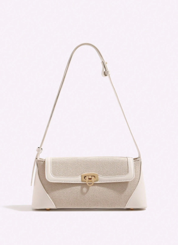 Two Tone Fabric Underarm Bag