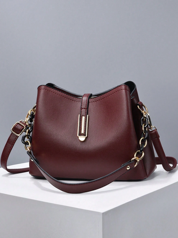 Burgundy Underarm/Crossbody Bag