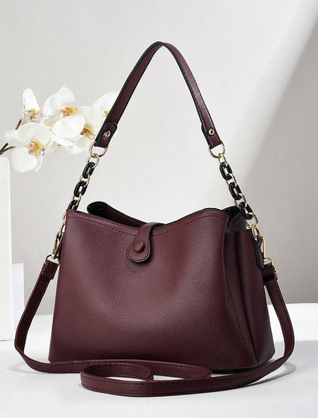 Burgundy Underarm/Crossbody Bag