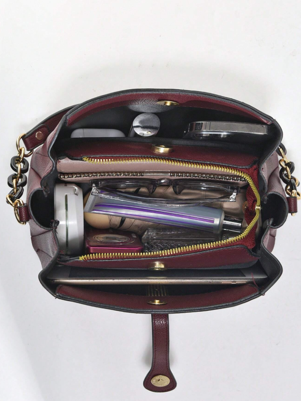 Burgundy Underarm/Crossbody Bag