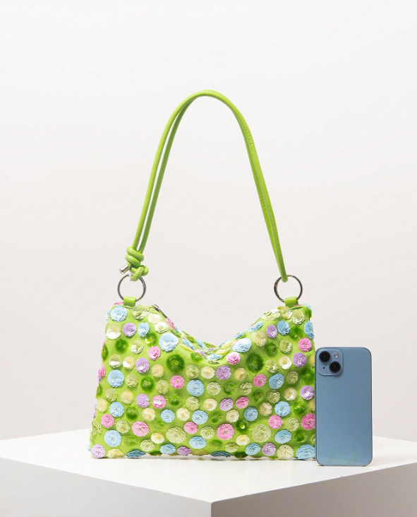 Floral Pattern Underarm - Pink/Purple/Green
