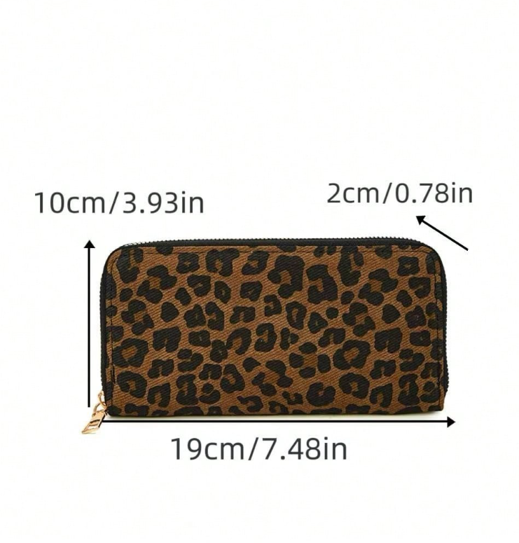 Leopard Clutch - Brown