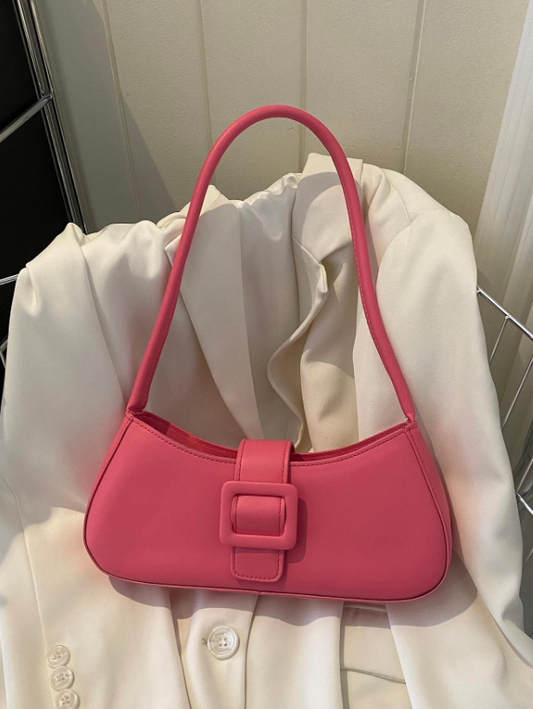 Petit Buckle Bag - Pink/Brown/White