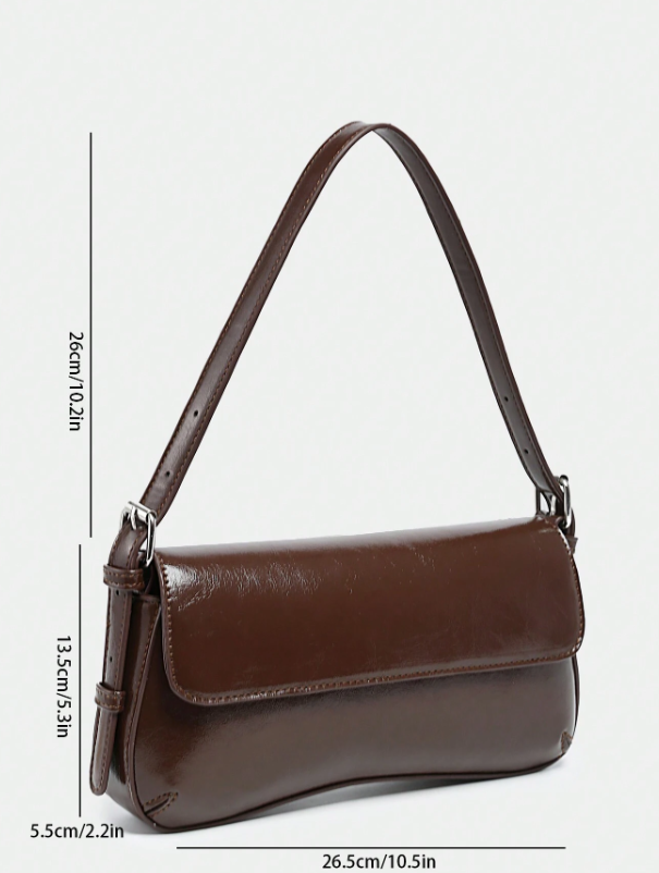 Glossy Minimal Underarm - Brown/Black