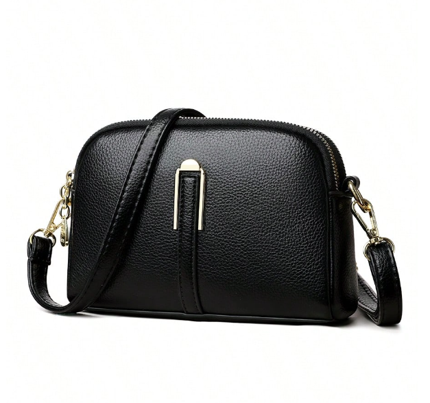 Double-Zipper Crossbody Bag