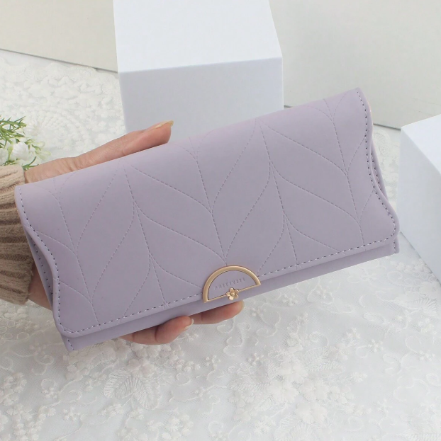 Elegant Design Clutch Purse - Stone/Mauve