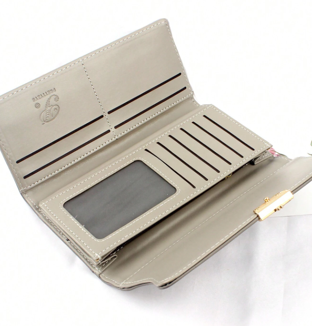 Elegant Design Clutch Purse - Stone/Mauve