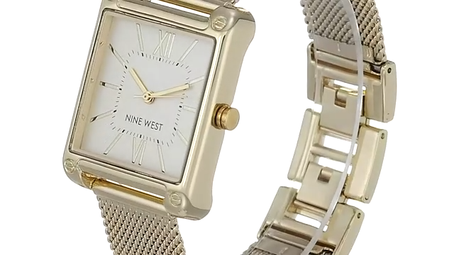 Nine West Women's Mesh Square Watch