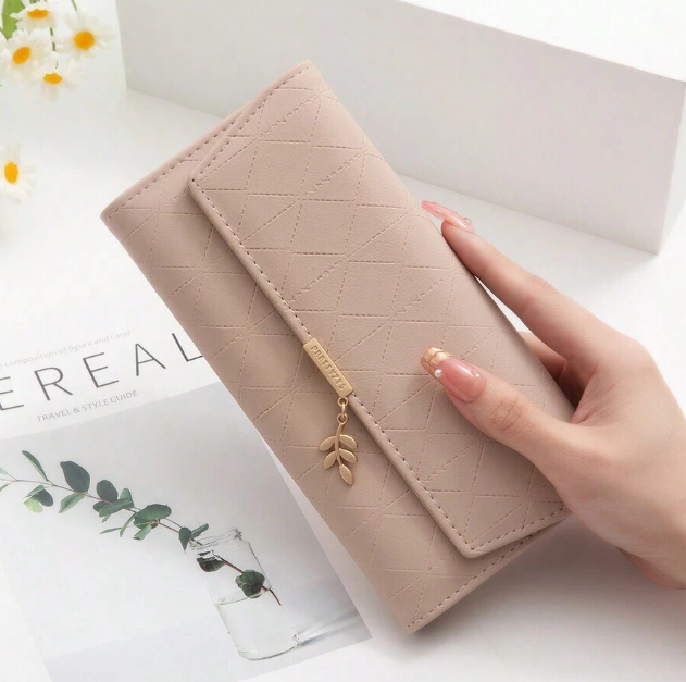 Simple Line inprinted Pattern Clutch Purse - Black/Green/Beige