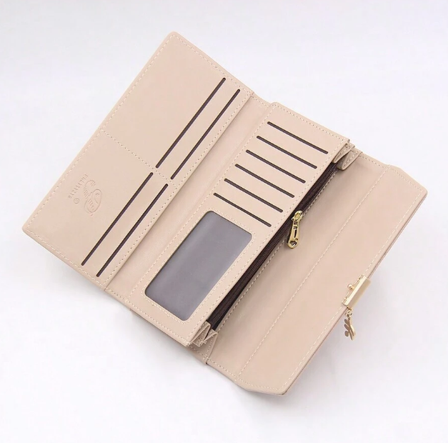 Simple Line inprinted Pattern Clutch Purse - Black/Green/Beige