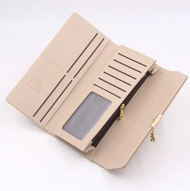 Simple Line inprinted Pattern Clutch Purse - Black/Green/Beige