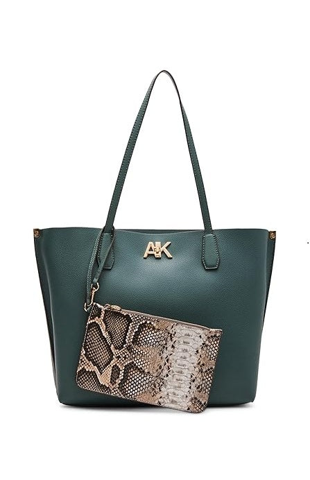 Anne Klein Set Large Shoulder Bag, Animal Print Wristlet