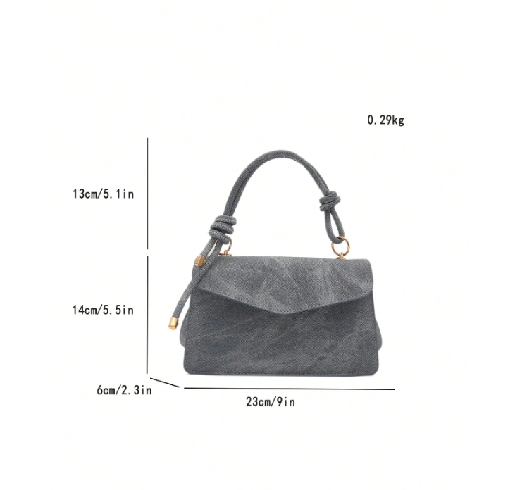 Denim Effect Crossbody/Handbag