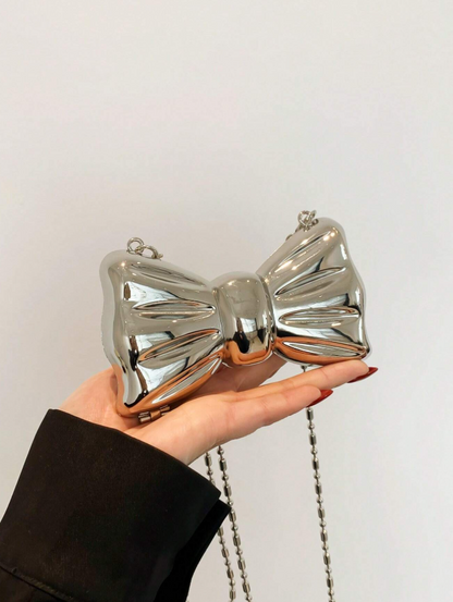 Bow Tie Clutch - Gold/Silver