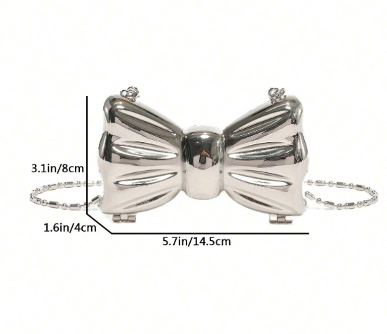 Bow Tie Clutch - Gold/Silver
