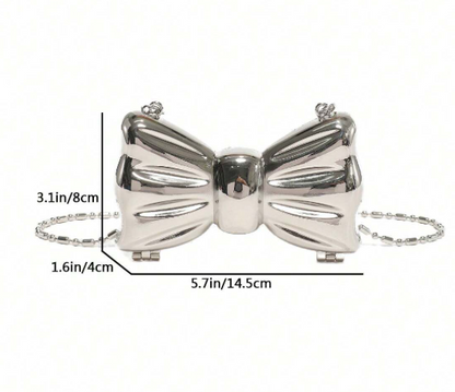 Bow Tie Clutch - Gold/Silver