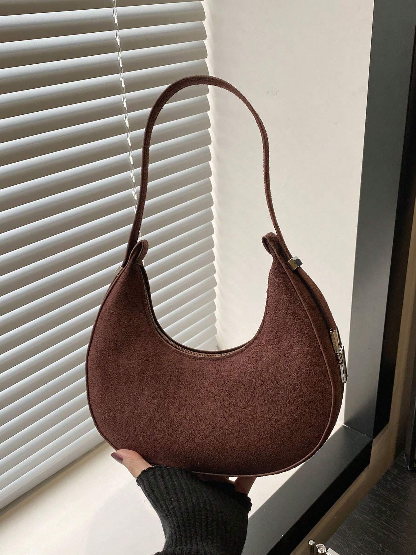 Suede Dumpling Bag