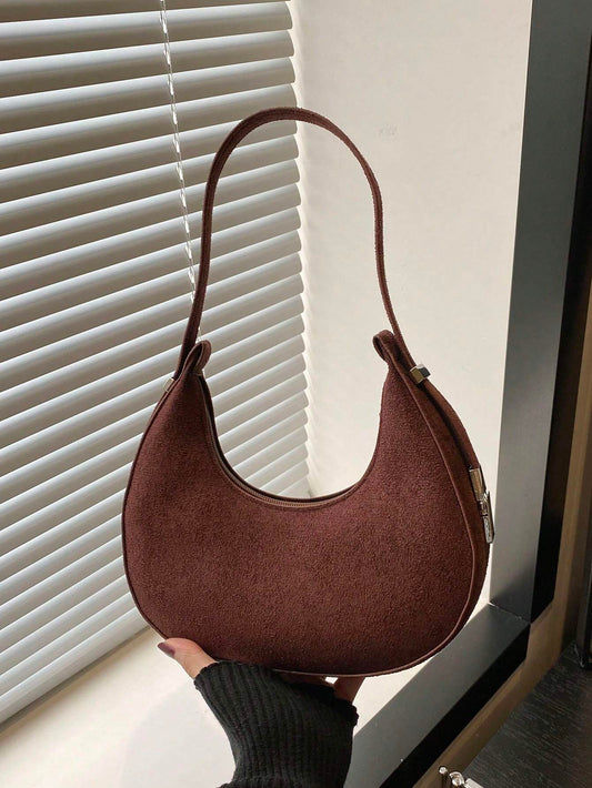 Suede Dumpling Bag