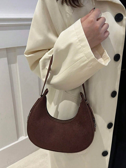 Suede Dumpling Bag