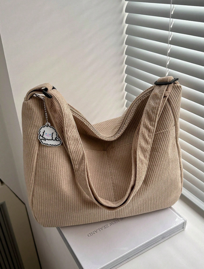 Corduroy Tote - Beige