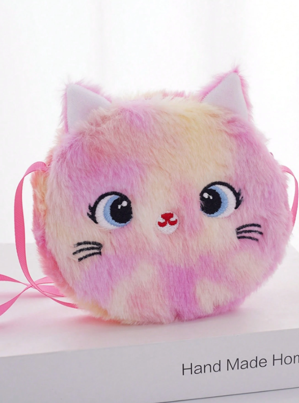 Cute Cat Children Crossbody Bag - Pink