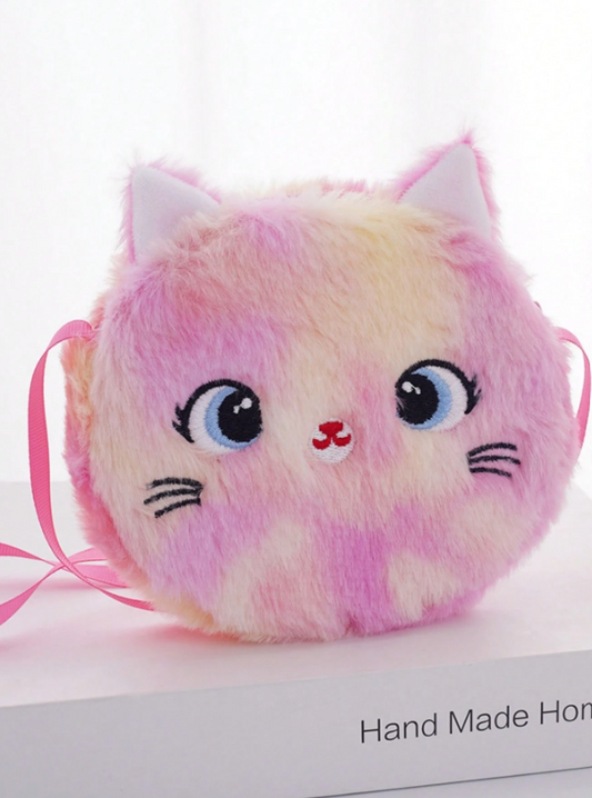 Cute Cat Children Crossbody Bag - Pink