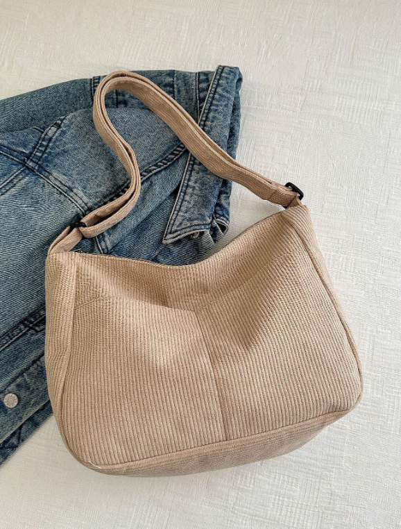Corduroy Tote - Beige