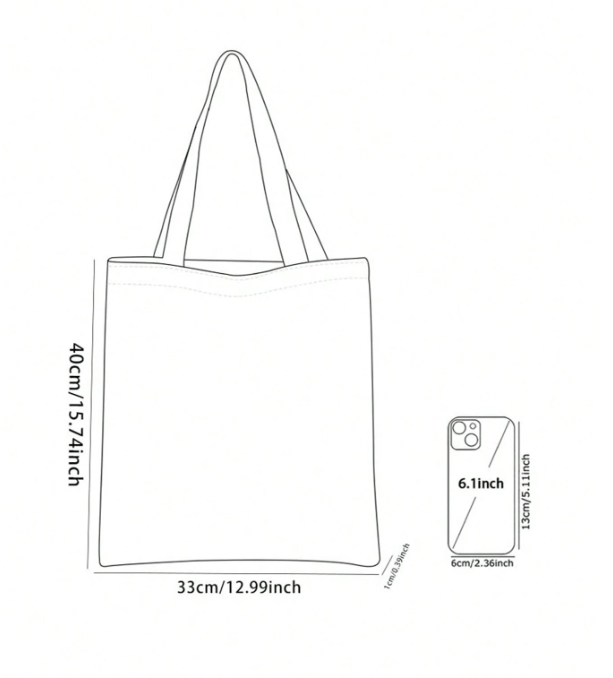 Double-Sided Shoulder Tote Bag
