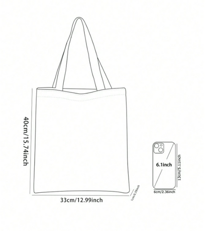 Double-Sided Shoulder Tote Bag