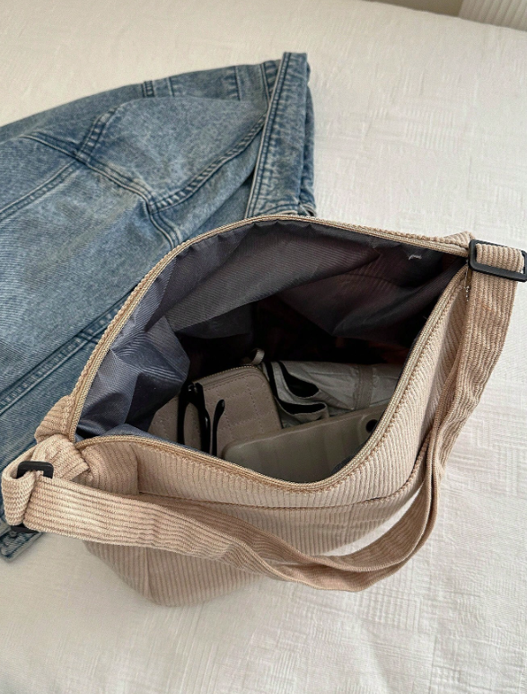 Corduroy Tote - Beige