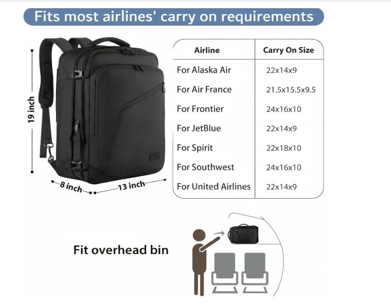 MATEIN  Carryon/Work Backpack