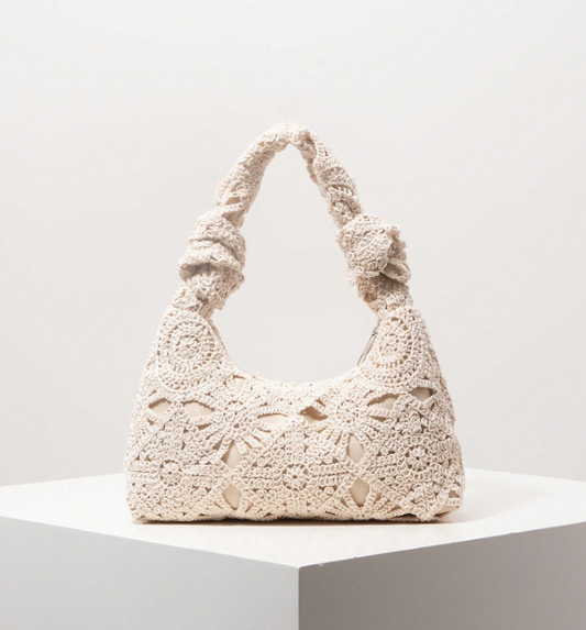 Hollow Crochet Woven Women Handbag