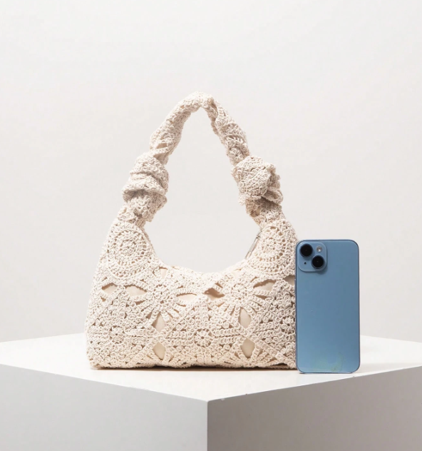 Hollow Crochet Woven Women Handbag