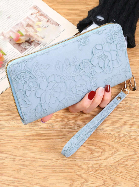 Floral Pattern Clutch Purse