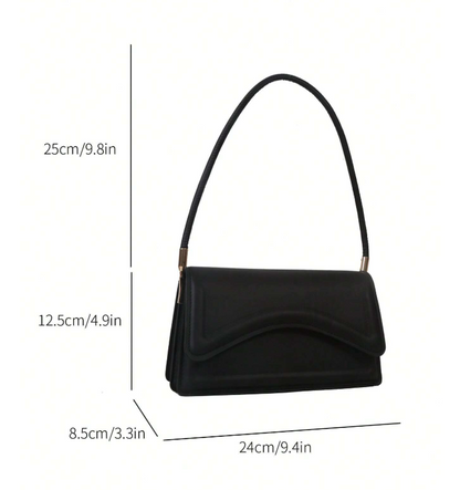 Minimal Black Underarm Bag