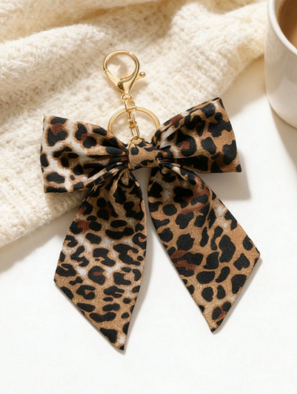 Bow Bag Charm - Brown