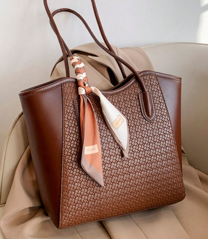 Embossed Scarf Tote