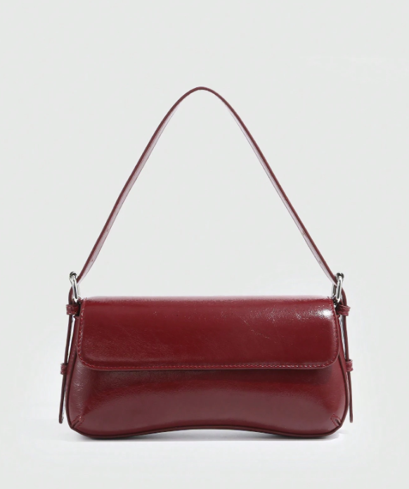 Glossy Minimal Underarm - Brown/Black/Burgundy