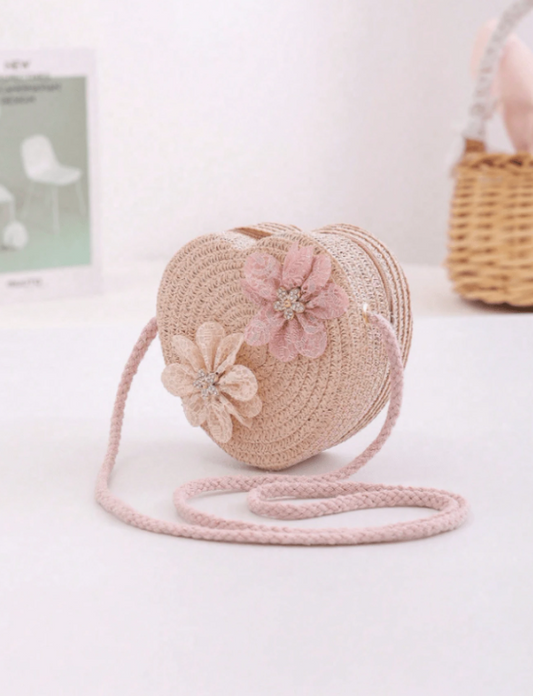 Heart Shape Girls Bag - Pink
