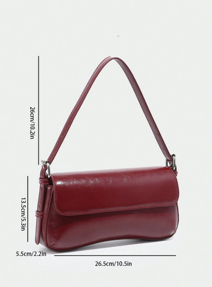 Glossy Minimal Underarm - Brown/Black/Burgundy