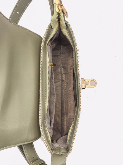 Two Tone Fabric Underarm Bag