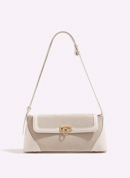 Two Tone Fabric Underarm Bag