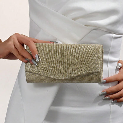 Clamshell Style Sparkling Clutch/Crossbody