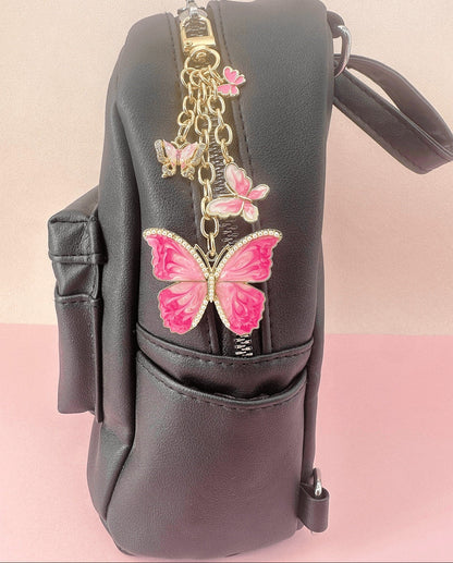Pink Butterfly Bag Charm