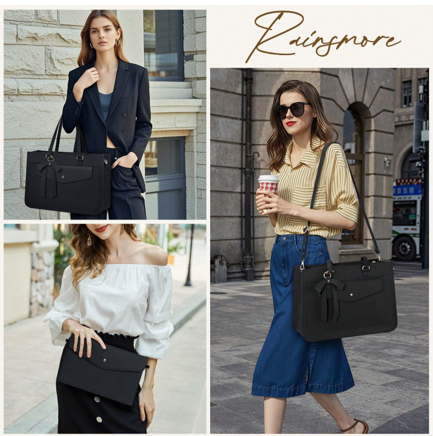 Laptop Bow Tote w/ Pouch