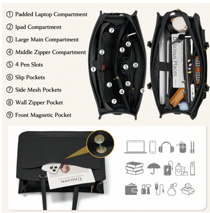 Laptop Bow Tote w/ Pouch