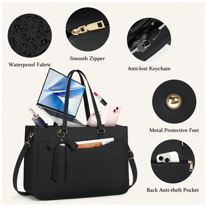 Laptop Bow Tote w/ Pouch